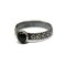 6mm Black Onyx Dragon Scale Band Antique Silver by Salish Sea Inspirations product 1